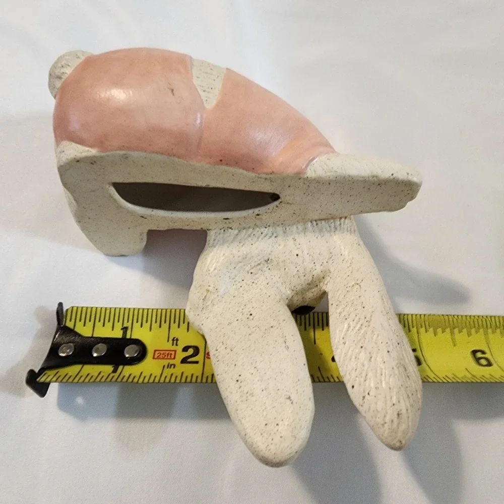 Lot Of 2 Vintage Ceramic Hanging Floppy-Ear Bunny Grannycore, Cottage